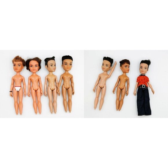 MGA Bratz Boyz Dolls Nude & Clothed Lot of 7 As Is - Picture 1 of 5